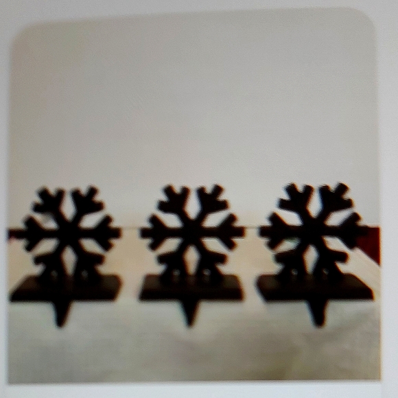 NWT Rustic Stocking Hanger- Snowflake - metal, 3 available bundle & save - Picture 1 of 5